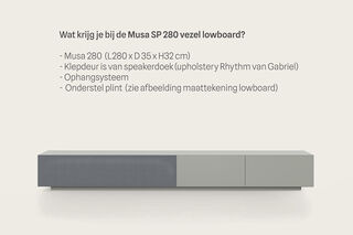 Tv-meubel, RAAT, Musa 280 SP, Vezel, met lowboard